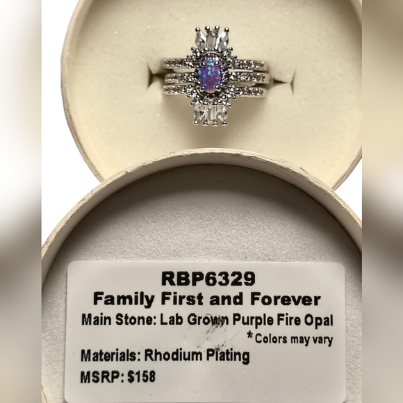 Bomb Party Collections for A Cause size 8 purple fire opal - Picture 1 of 8